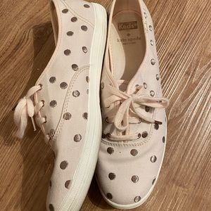Kate spade / Keds light pink and polka dot shoes